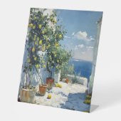 Mediterranean Impressionism with Lemons 台座サイン (正面)