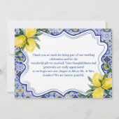 Mediterranean-Inspired Wedding with Lemon Accents サンキューカード (裏面)