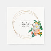 Mediterranean Italy Blue Tiles Bridal Shower  スタンダードカクテルナプキン (正面)