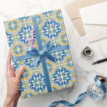 Mediterranean Italy Blue Tiles Bridal Shower  ラッピングペーパー<br><div class="desc">Shop Mediterranean Italy Blue Tiles Bridal Shower Wrapping Paper for a chic and memorable gift presentation. Ideal for Mediterranean-inspired parties!</div>