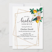 Mediterranean Italy Blue Tiles Bridal Shower  招待状 (正面)