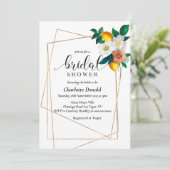 Mediterranean Italy Blue Tiles Bridal Shower  招待状 (スタンド正面)