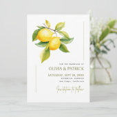 Mediterranean Italy Greece Lemon Vibrant Wedding セーブザデート (スタンド正面)