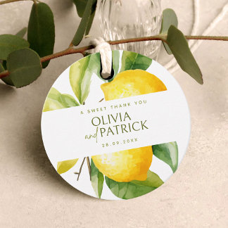 Mediterranean Italy Greece Lemon Vibrant Wedding フェイバータグ