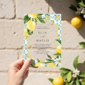 Mediterranean Lemon Acrylic Wedding Invitation アクリル招待状
