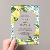 Mediterranean Lemon Acrylic Wedding Invitation アクリル招待状 (インサイチュ (ポータブル))