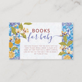 Mediterranean Lemon Amalfi Coast Baby Shower エンクロージャーカード
