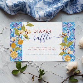 Mediterranean Lemon Amalfi Coast Baby Shower エンクロージャーカード