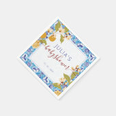 Mediterranean Lemon Amalfi Coast Baby Shower スタンダードカクテルナプキン (角)