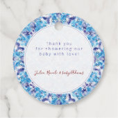 Mediterranean Lemon Amalfi Coast Baby Shower フェイバータグ (裏面)