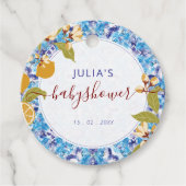 Mediterranean Lemon Amalfi Coast Baby Shower フェイバータグ (正面)