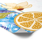 Mediterranean Lemon Amalfi Coast Baby Shower ポスター (角)