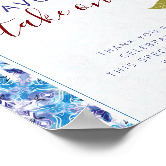 Mediterranean Lemon Amalfi Coast Baby Shower ポスター (角)