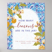 Mediterranean Lemon Amalfi Coast Baby Shower ポスター (正面)