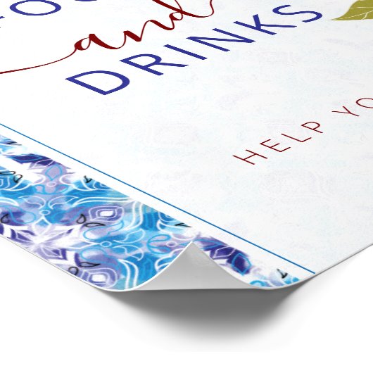 Mediterranean Lemon Amalfi Coast Baby Shower ポスター (角)