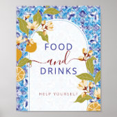 Mediterranean Lemon Amalfi Coast Baby Shower ポスター (正面)