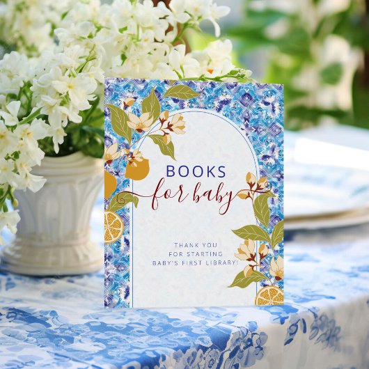 Mediterranean Lemon Amalfi Coast Baby Shower ポスター