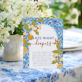 Mediterranean Lemon Amalfi Coast Baby Shower ポスター