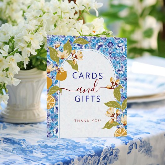 Mediterranean Lemon Amalfi Coast Baby Shower ポスター