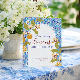 Mediterranean Lemon Amalfi Coast Baby Shower ポスター