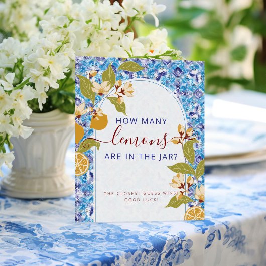 Mediterranean Lemon Amalfi Coast Baby Shower ポスター