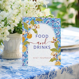 Mediterranean Lemon Amalfi Coast Baby Shower ポスター