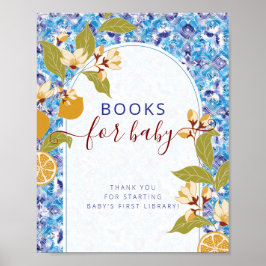 Mediterranean Lemon Amalfi Coast Baby Shower ポスター