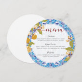 Mediterranean Lemon Amalfi Coast Baby Shower メニュー (正面/裏面)