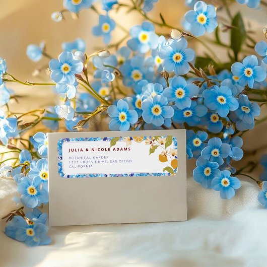 Mediterranean Lemon Amalfi Coast Baby Shower ラベル