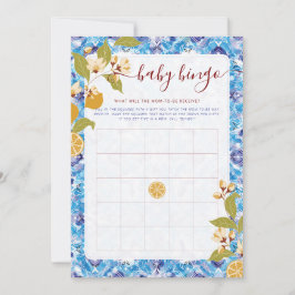 Mediterranean Lemon Amalfi Coast Baby Shower 招待状