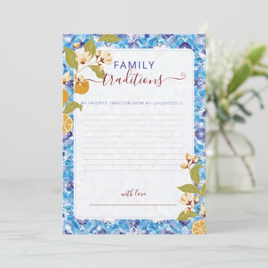 Mediterranean Lemon Amalfi Coast Baby Shower 招待状 (スタンド正面)