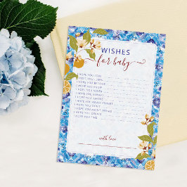Mediterranean Lemon Amalfi Coast Baby Shower 招待状