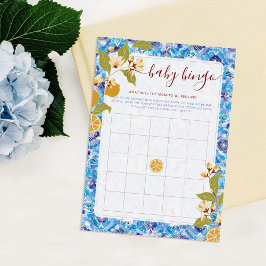 Mediterranean Lemon Amalfi Coast Baby Shower 招待状