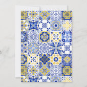 Mediterranean Lemon Amalfi Tiles Italian Birthday 招待状 (裏面)