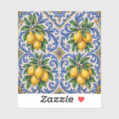 Mediterranean Lemon Azulejo Tile シール (シート)