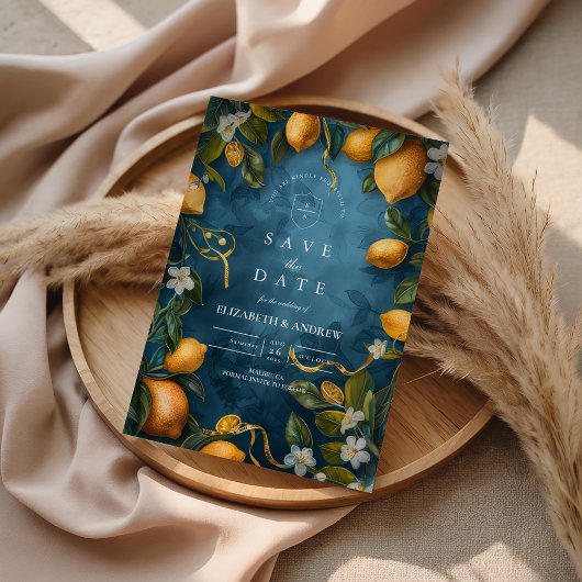 Mediterranean Lemon Bliss Wedding セーブザデート