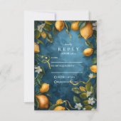 Mediterranean Lemon Bliss Wedding 出欠カード (正面)