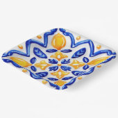 Mediterranean Lemon Blossom Ceramic Hand Painted ペーパープレート (傾斜あり)