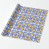 Mediterranean Lemon Blossom Ceramic Hand Painted ラッピングペーパー (アンロールド)