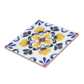 Mediterranean Lemon Blossom Hand Painted Portugues タイル (側面)