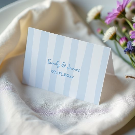 Mediterranean Lemon Blue Bows Place card テーブルナンバー