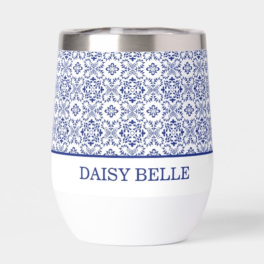 Mediterranean Lemon Blue Mosaic Tile Wedding (背面)