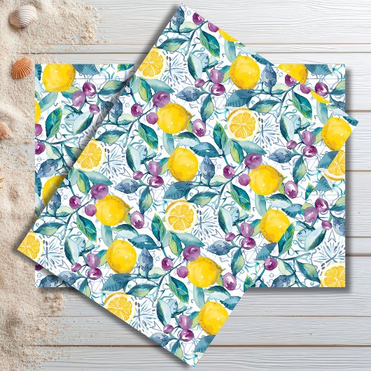  Mediterranean Lemon Botanical Tissue Paper 薄葉紙