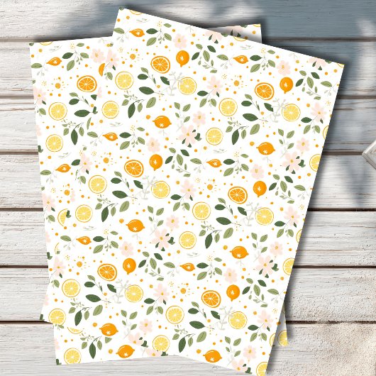  Mediterranean Lemon Botanical Tissue Paper 薄葉紙