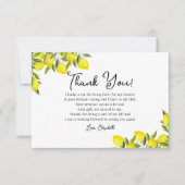 Mediterranean Lemon Bridal Shower サンキューカード (正面)