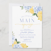 Mediterranean Lemon Bridal Shower 招待状 (正面)