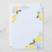 Mediterranean Lemon Bridal Shower 招待状 (裏面)