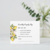 Mediterranean Lemon Citrus Wedding Collection 出欠カード (スタンド正面)