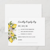 Mediterranean Lemon Citrus Wedding Collection 出欠カード (正面/裏面)