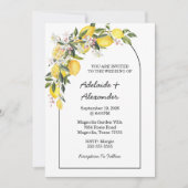 Mediterranean Lemon Citrus Wedding Collection 招待状 (正面)